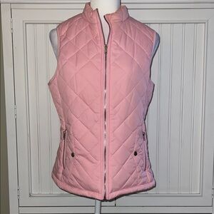 Allegra K Light Pink Quilted Vest